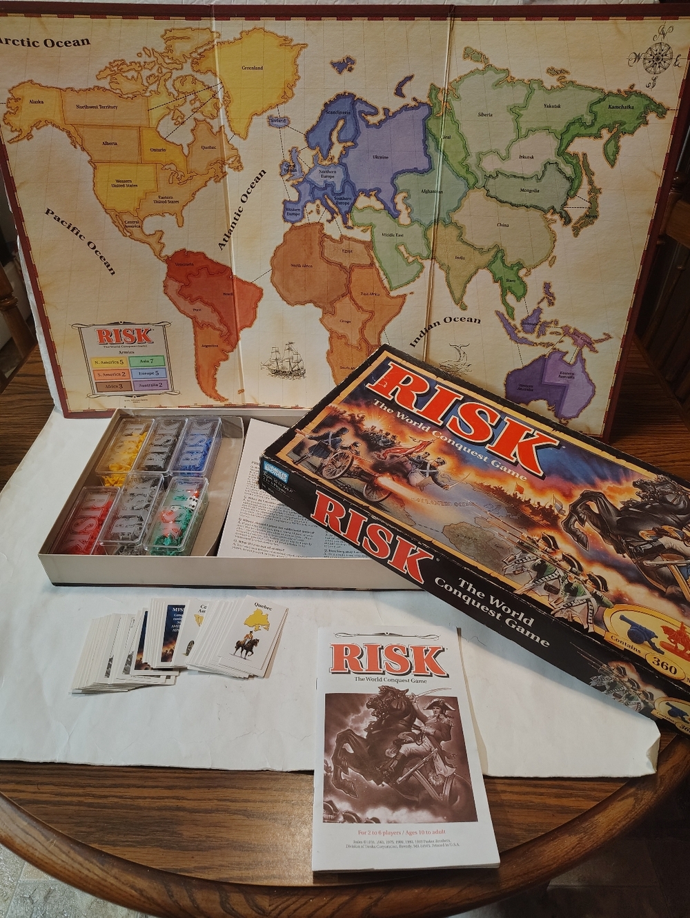 Parker Brothers Risk Game The World Conquest Vintage 1993 Complete